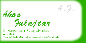 akos fulajtar business card